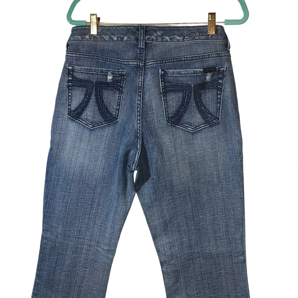Seven7 Women Jeans distressed size 12 - Picture 3 of 9
